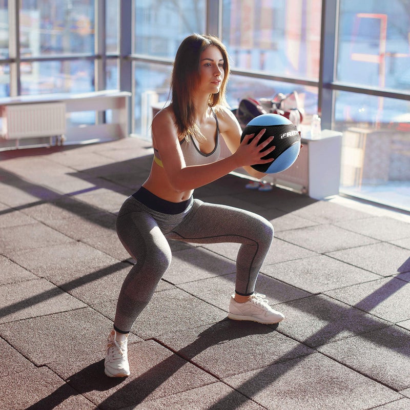 RitFit Weighted Medicine Ball - Non-Slip Rubber Shell & Dual Texture Grip - Workout Exercise Ball for Core Strength, Balance Training, Coordination Fitness - Multiple Weights & Colors - Image 4